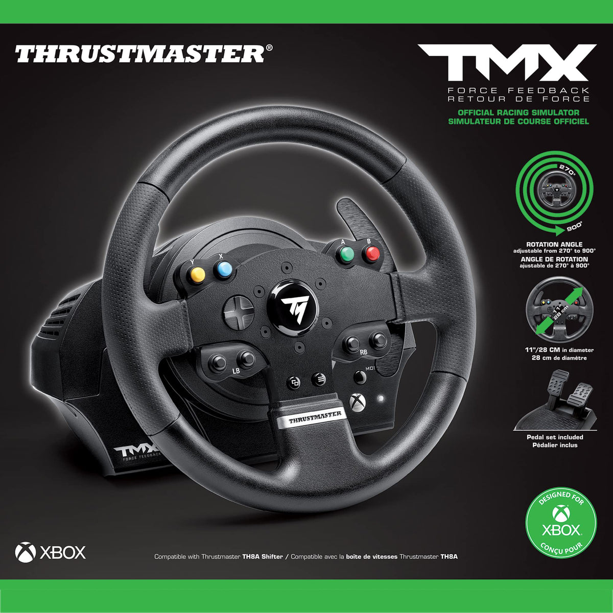 Force Feedback Racing Wheel & Pedals H769