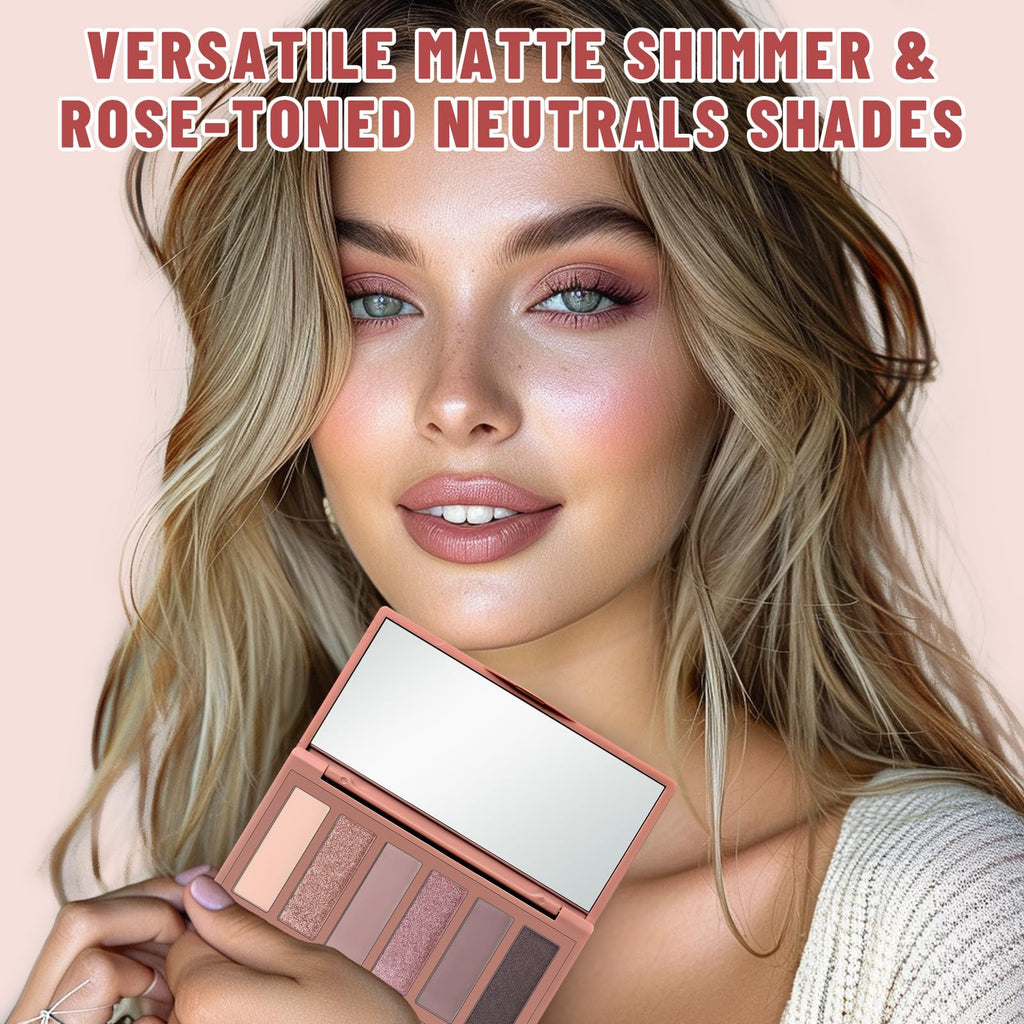 Neutral Nude Matte & Shimmer 6 Colors Mini Eyeshadow Palette V236