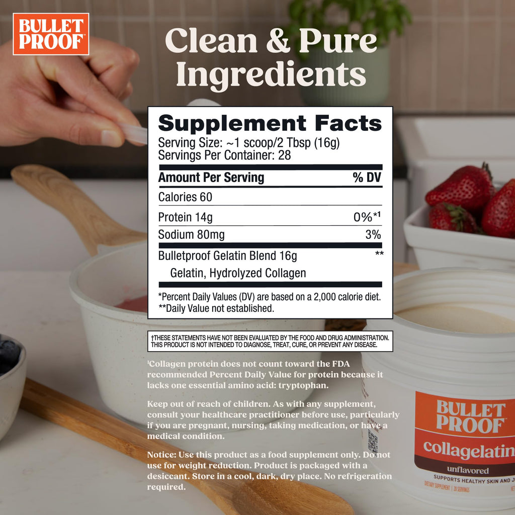 Gelatin with Collagen Protein 16 Ounces E80687