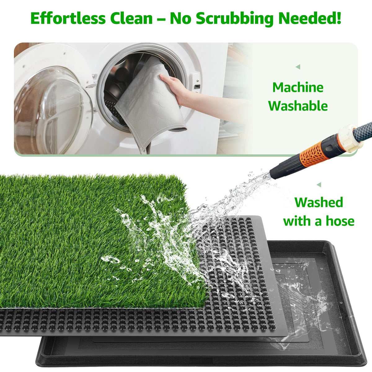 Portable Dog Grass Pad with Tray A57141