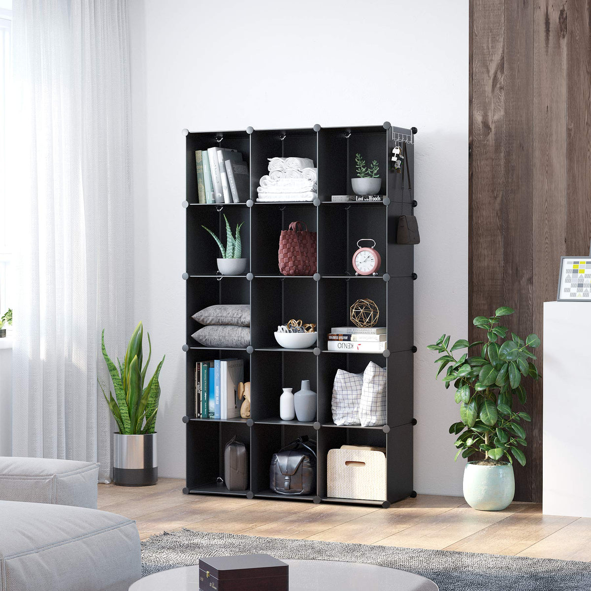 16 Cube Black Storage Organizer X834