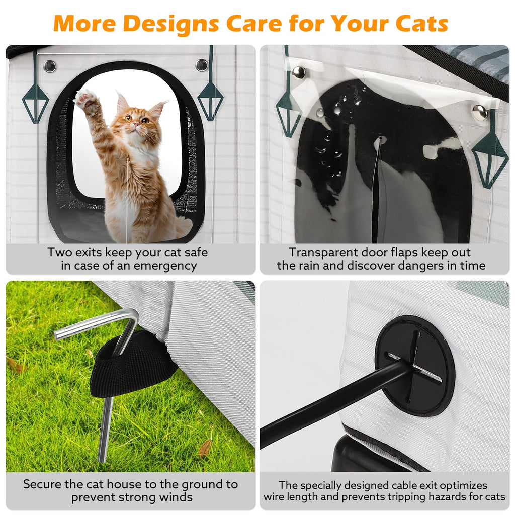 Weatherproof Heated Insulated Cat House I284613