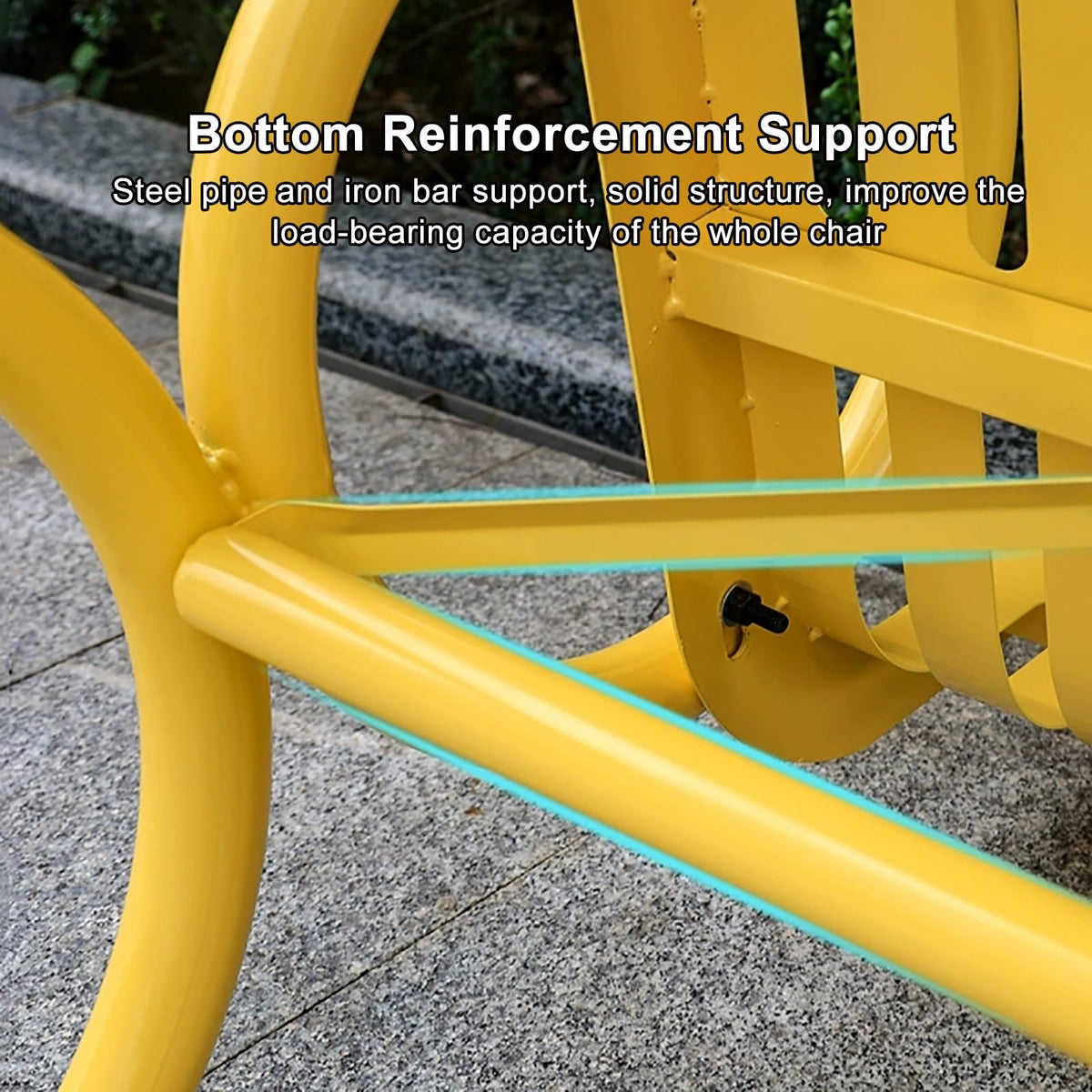 Metal Garden Bench with Backrest and Armrests U4897