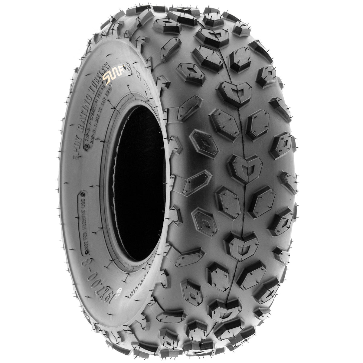 19x7-8 Knobby ATV & Go Kart Tires, Tubeless Pair of 2 E658