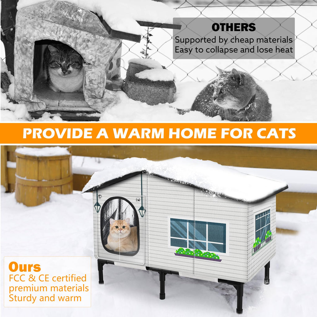 Weatherproof Heated Insulated Cat House I284613