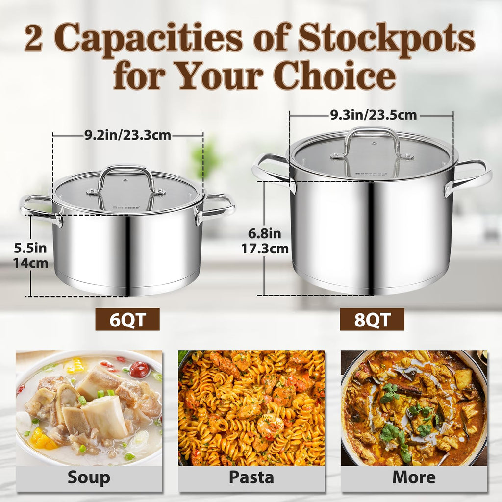 Stainless Steel 8-Quart Stock Pot D68227