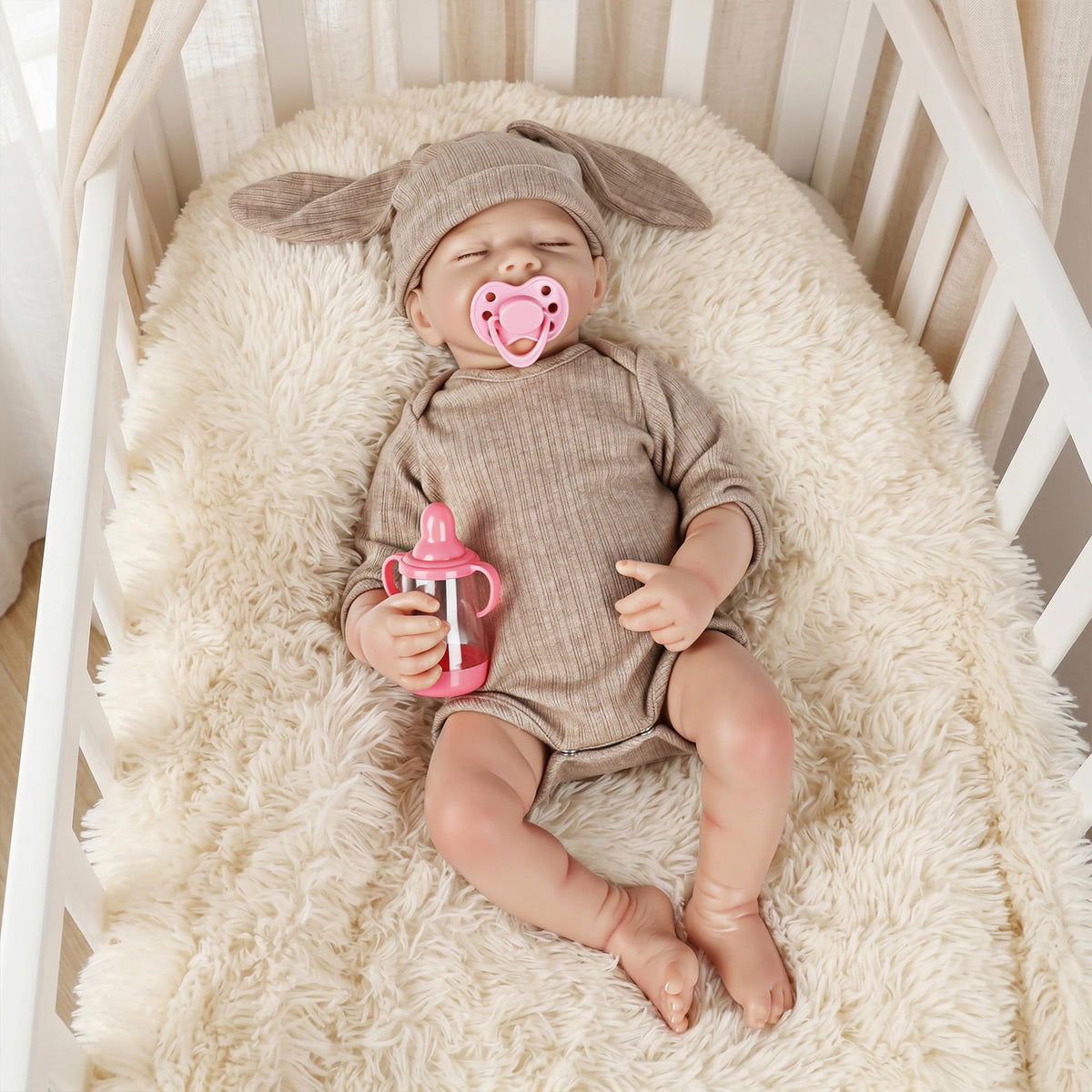 20 Inch Lifelike Reborn Baby Doll with Soft Vinyl Body W39153