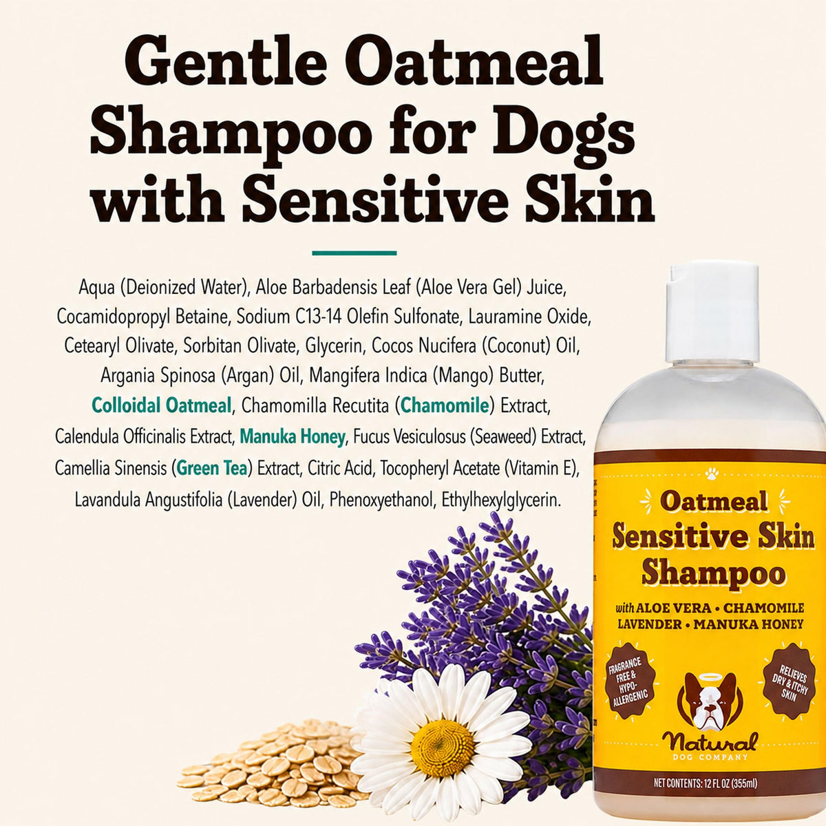 Sensitive Skin Dog Shampoo 12 oz U5685