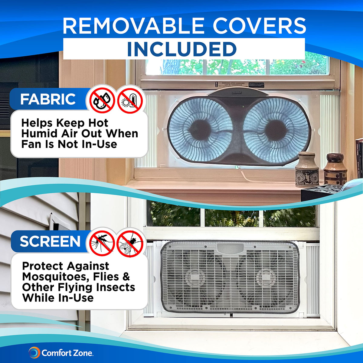 9-Inch Smart WiFi Twin Window Fan with App & Voice Control N735176