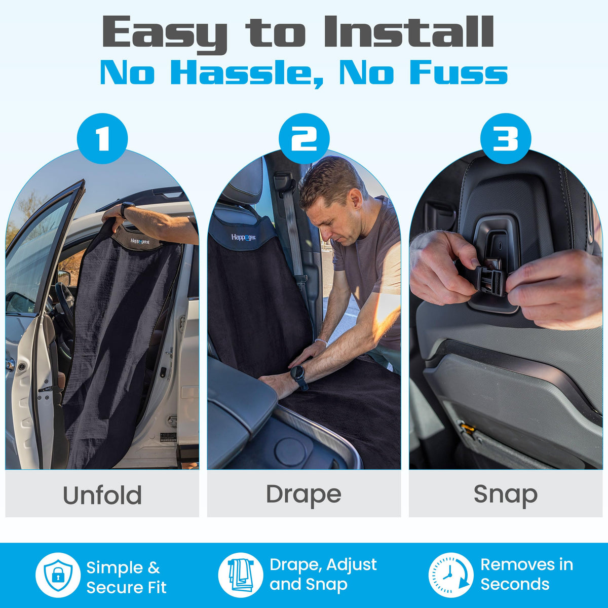Waterproof Car Seat Cover & Protector, Black S904956