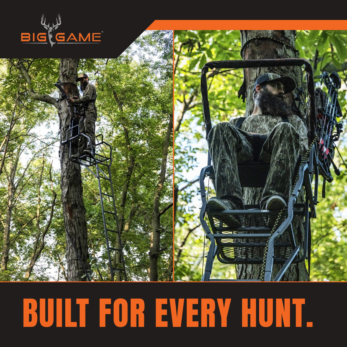 Ladder Treestand with Flip Back Seat I283