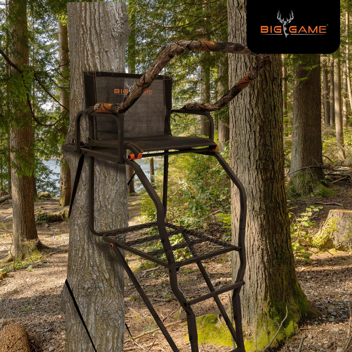 Ladder Treestand with Flip Back Seat I283